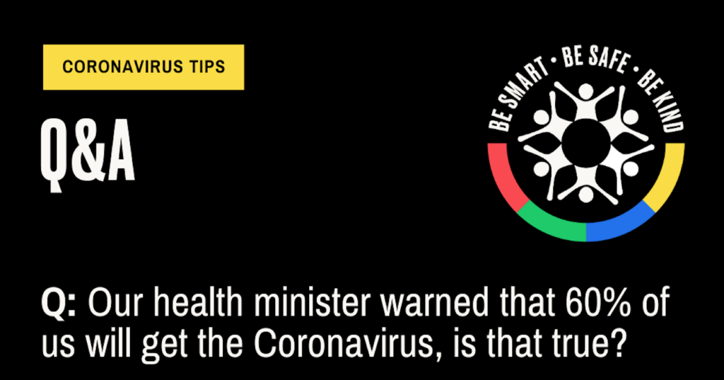 Coronavirus tips banner.